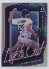 2021 Panini Donruss Optic Lights Out Holo Prizm Clayton Kershaw #LO14 1hu6