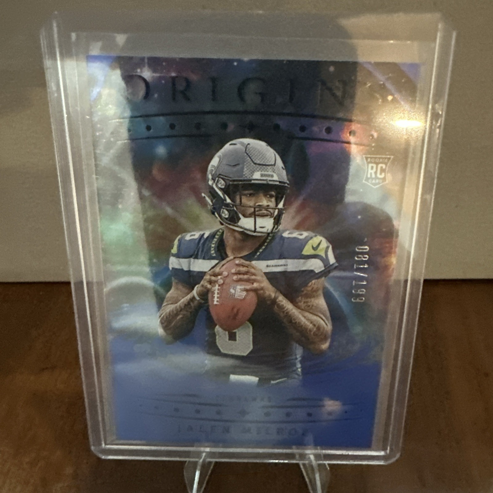 2025 Panini Origins Rookie Jalen Milroe #103 RC Holo Blue / 199 Color Match