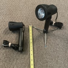 Photo Equipment Lights 120V Set of 2 with Built-in-Tripod Black Adjustable