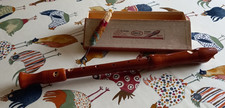 Vintage Adler Wooden Tenor Recorder + brush in original box . VG used condition
