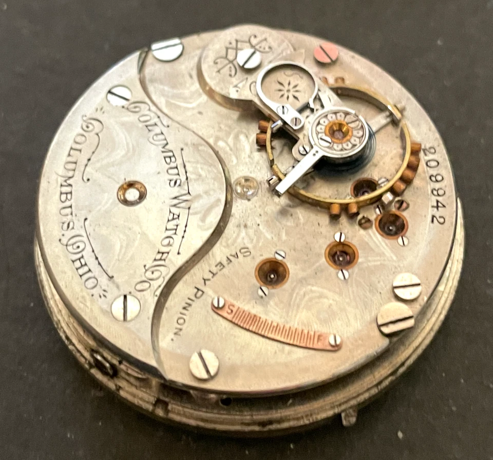 Antiguo Reloj Bolsillo Columbus Modelo 2 1891 Movimiento Buen Balance Años 18 15j EE. UU. Foto 4 de 4