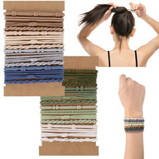 32PCS Boho Hair Bracelets for Women Elastic Bracelets Hair Ties No Damage Hair B