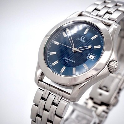 OMEGA Seamaster 2511.81 Navy Blue Dial 36mm Diver Watch Date Pre-Owned