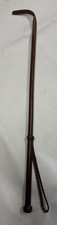 Vintage Horse Whip/ Crop Brown Leather With Flapper 24  Inches