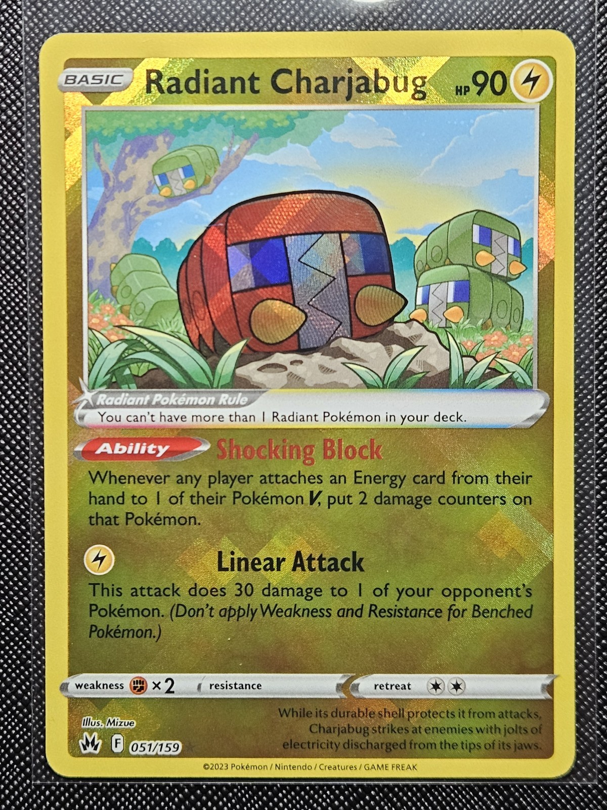 Pokémon TCG Radiant Charjabug 051/159 Crown Zenith -NM