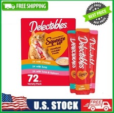 72 ct Hartz Delectables Squeeze Up Interactive Lickable Wet Cat Treat Flavor
