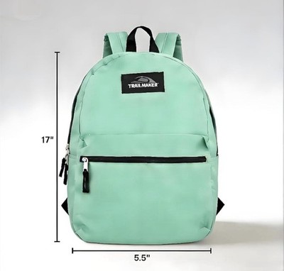 TrailMaker Teal Backpack w/ School Supplies in Bag Bundle 17 Inch Bookbag Set