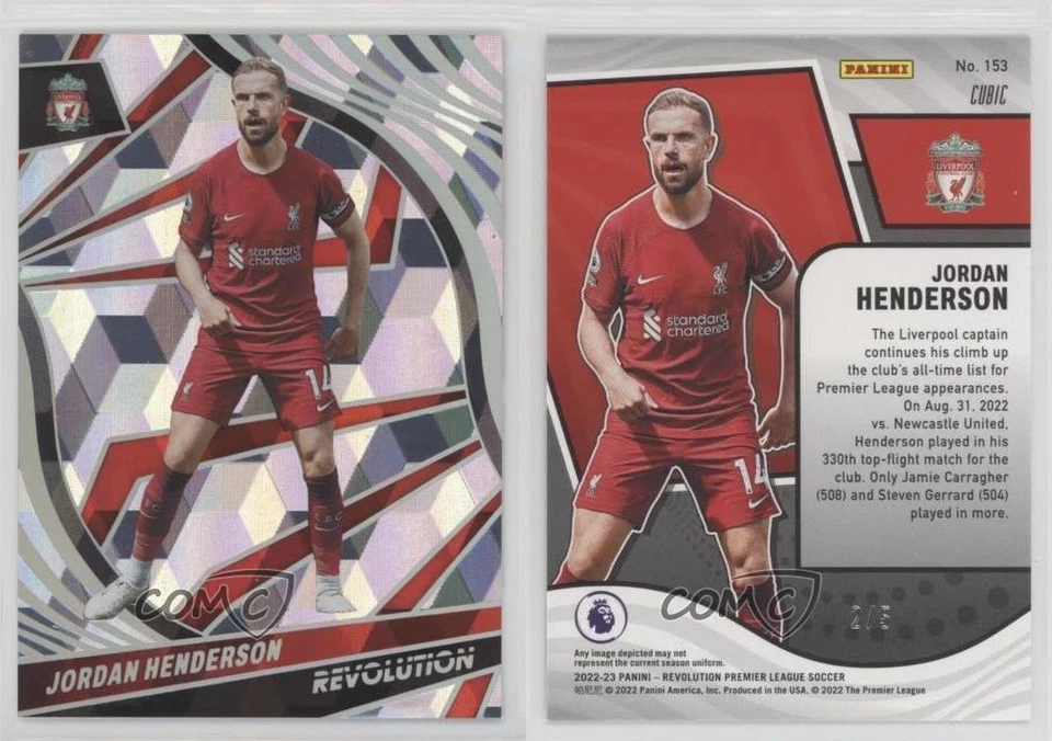 2022-23 Panini Revolution Premier League Cubic 2/5 Jordan Henderson #153 - Image 3 of 3