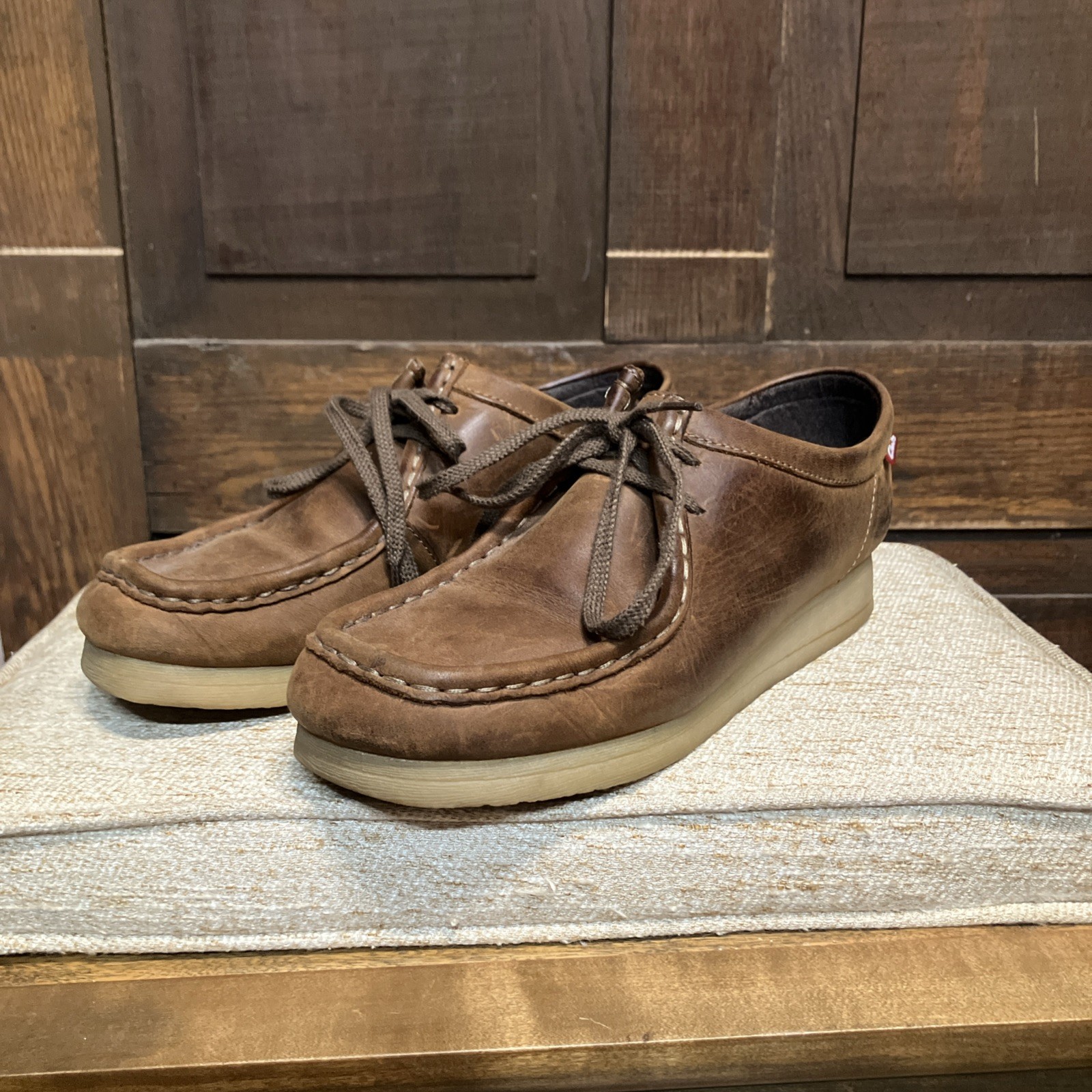 SAOLA Scarpe Clarks Originals Wallabee da donna in pelle marrone suola crepe taglia 9 5 M 15260