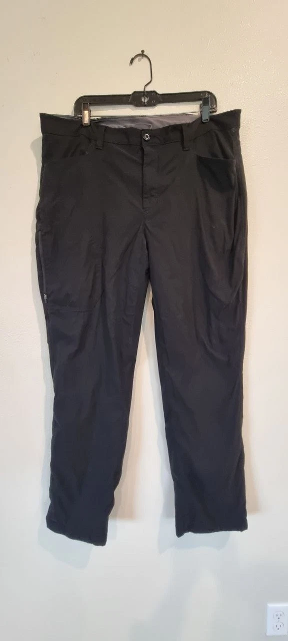 Eddie Bauer Men’s Fleece Lined Pants Black Winter Hiking Outdoor Softshell #157