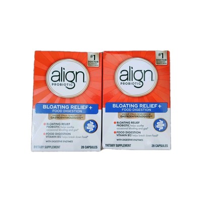 Align Probiotic Bloating and Gas Relief and Food Digestion -28 Caps 1/27+-2 Pack