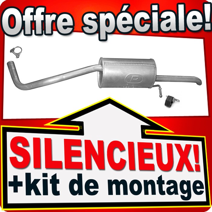 Silencieux intermédiaire pour Seat Cordoba et Skoda Fabia 1.2 versions de 2005 à 2009