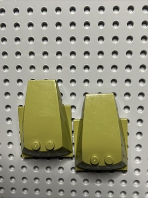 LEGO 93591 Olive Green Wedge 6 x 4 x 1 1/3 with 4 x 4 Base 2 Pieces Chima