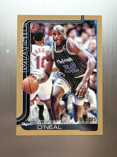 Shaquille O’Neal 2025-26 Topps Flagship #260 Gold #’d 1506/2025 Orlando Magic