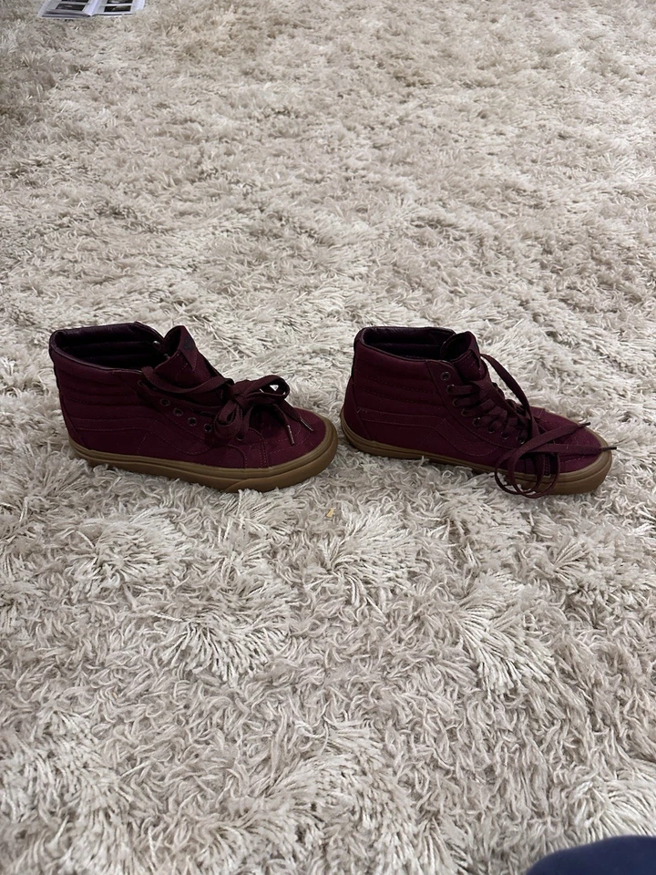 Zapatos Vans SK8 Hi Unisex, Granate con Suela de Goma Nuevos sin Etiquetas Para Mujer’s Talla 8 Para Hombre’s Talla 6.5 Foto 2 de 4