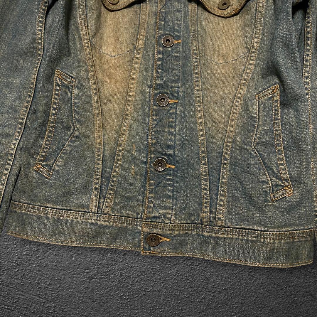 GOA Python Leather Patch Denim Jacket Vintage Y2K… - image 4