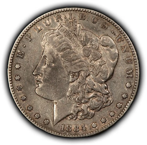 1884-S $1 Morgan Silver Dollar - XF Semi Key Date - SKU-D7170