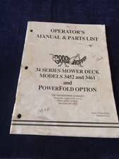 Grasshopper Operator's Manual & Parts List 34 Series Mower Deck 3452 & 3461 C473