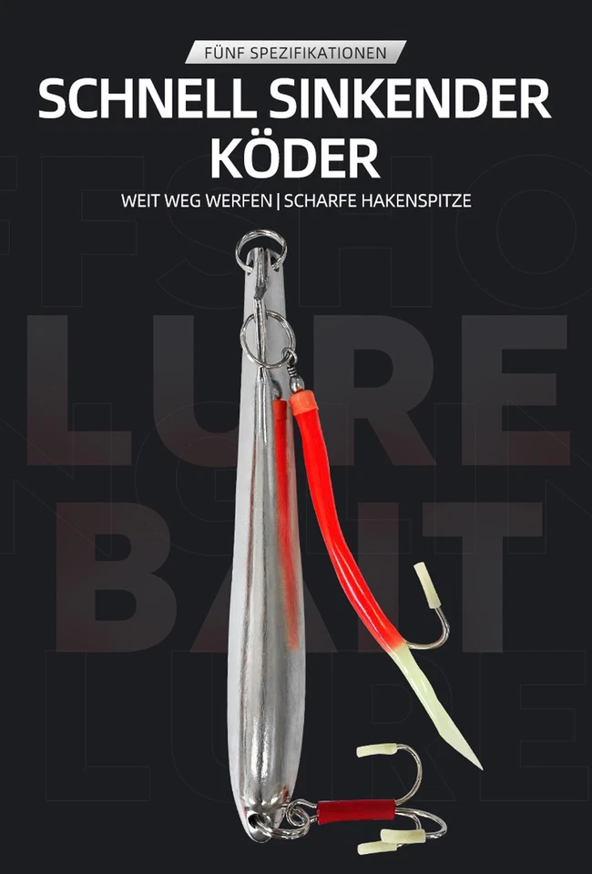 Bergmann Norwegen Pilker Norwegenpilker Kabeljau Pollack Lumb Seelachs 600g - Bild 2 von 4