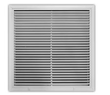 Everbilt 12 in. x 12 in. Aluminum Fixed Bar Return Air Filter Grille in White