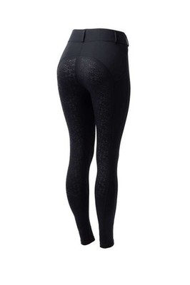 Horze Dea Reitstrumpfhose mit vollem Grip, Taschen & Gürtelschlaufen - Schwarz Top