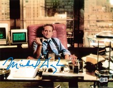 Michael Douglas Signed Autograph Wall Street 11X14 Photo BAS Beckett
