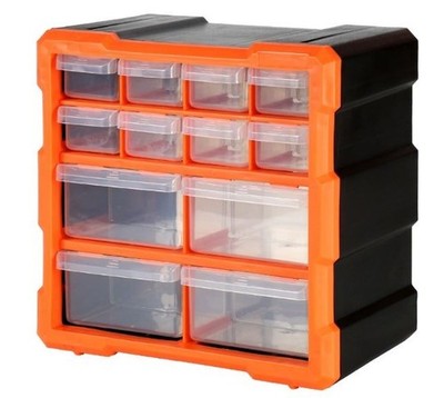 Robitronic - Orange Chest of Drawers with 12 Drawers