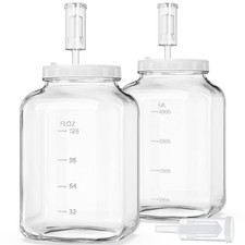 1.5 Gallon Large Fermentation Jars with 2 Airtight Lids and 3 Airlocks, Wide ...