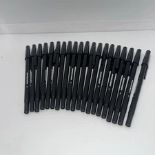Paper Mate Ball Point Stick Pens Black Lot Of 20 Black Ink Some Used Some Not