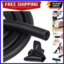 25ft - 1/2 inch Flame Retardant Split Wire Loom Tubing with Installation Tool...