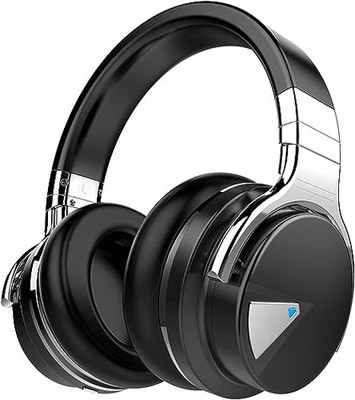 Silensys E7 Active Noise Cancelling Headphones Bluetooth Wireless - Black