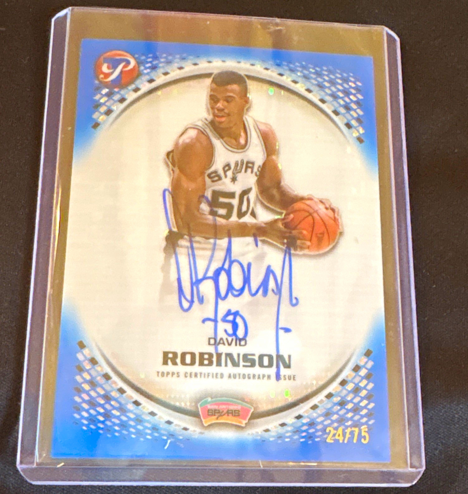 Topps 2020-21 Pristine Autographs David Robinson PA-DR Hard Signed Auto /75