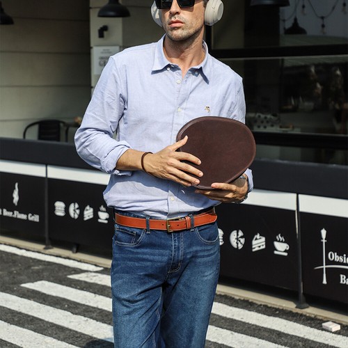 Funda portátil de cuero genuino para auriculares Sony WH-1000XM6 / XM5 bolsa de almacenamiento - Imagen 12 de 17