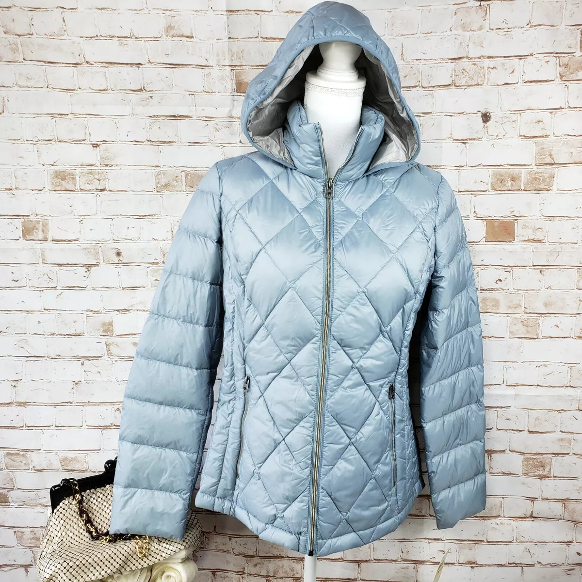 Lightweight quilted cheap hooded jacket