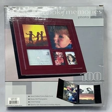 Book of Memories Hand-Crafted Frame Style Photo Album 100 Photos