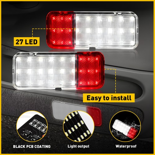 2PCS FOR 1997-2002 Ford Expedition Interior Door Courtesy Entry Light Lens 27LED - Picture 4 of 20