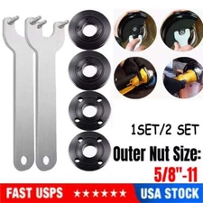 1~2 Set Grinder Flange Angle Spanner Metal Lock Nut for Milwaukee Makita 5/8"-11