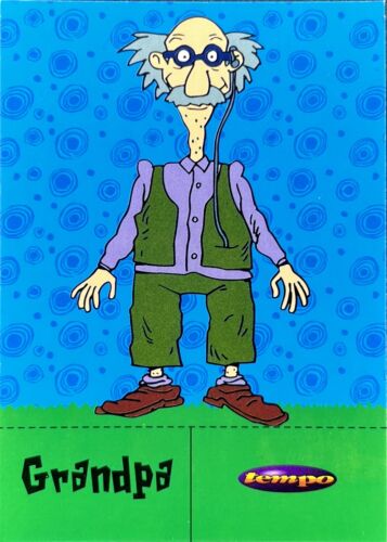 STAND UP - Grandpa Lou Pickles #81 Cut Out 1997 RuGrAtS Nickelodeon Cards prawie nowe* - Zdjęcie 1 z 3