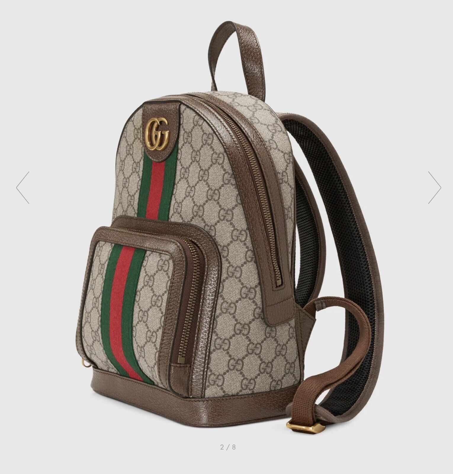 Gucci+Ophidia+Backpack+Small+Beige%2FBrown+Canvas%2FLeather for sale online