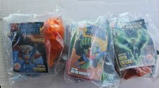3 BURGER KING JUSTICE LEAGUE 2003 SUPERMAN MARTIAN LANTERN DC KIDS MEAL TOYS A38