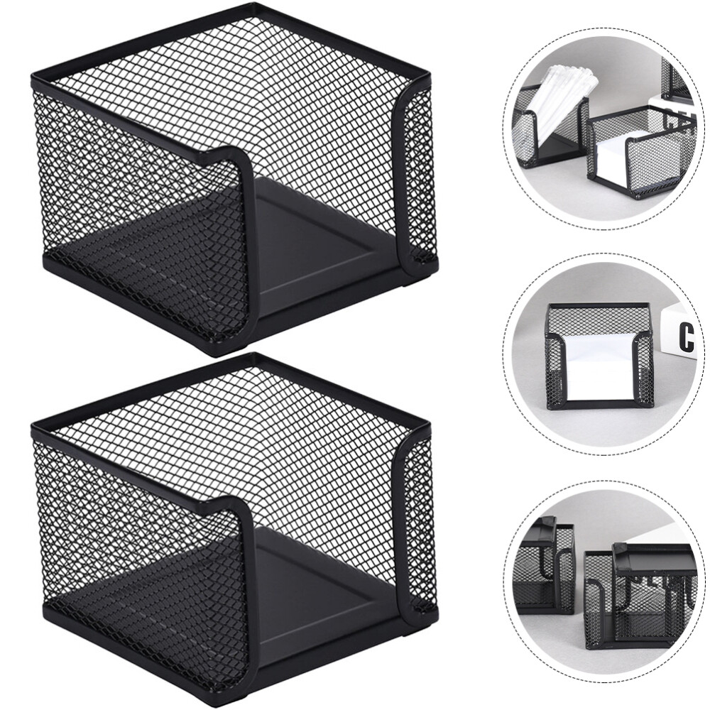 2 Pcs Notepad Holders Minimalist Desk Office Memo Pads Desktop Stand