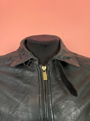Massimo dutti leather jacket hype classic blue size s - Picture 2 of 11