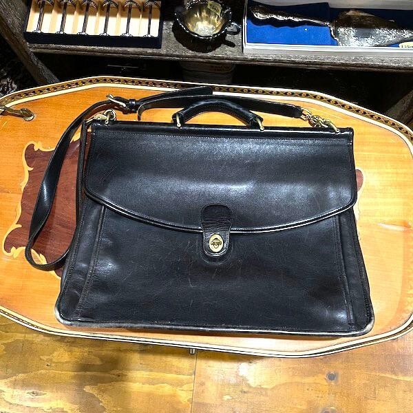 Vintage Coach Beekman 5266 Black Leather Briefcase Flap Vintage Coach Beekman 5266 Black Leather Briefcase Flap