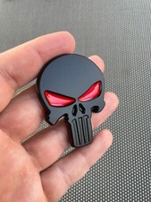 1 One 3d Black-red Eye Skull Emblem Badge - Fits All Vehicles