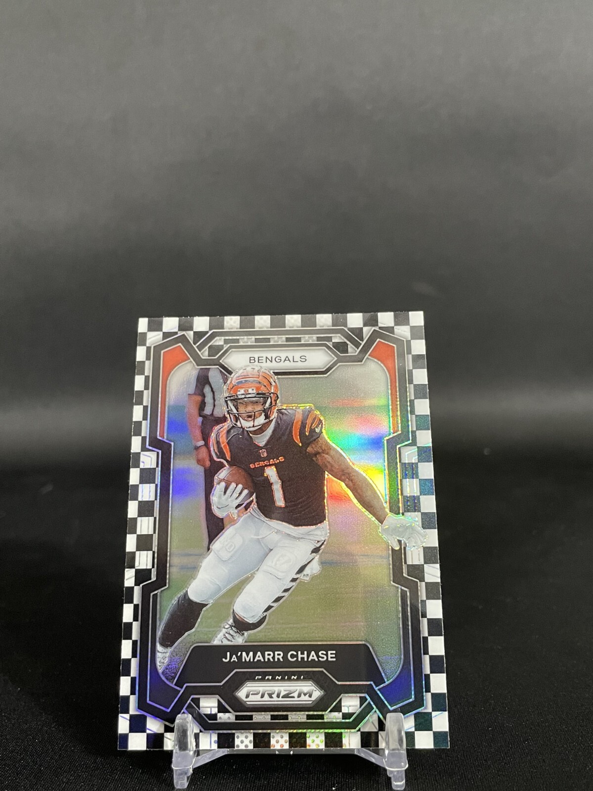 2023 Panini Prizm - Ja'Marr Chase #56 Black & White Checker Prizm