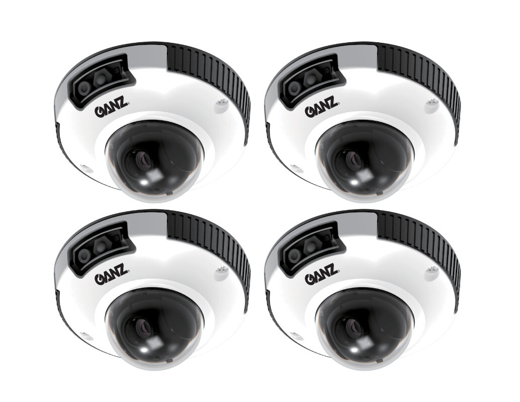 4) Ganz ZN8-M4NTFN4L-4 HD Megapixel Outdoor IR Mini Dome Camera