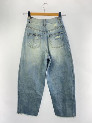 B STONE OTHER HEM FRINGE EGG DENIM PANTS WIDE 24 IDG Used | eBay