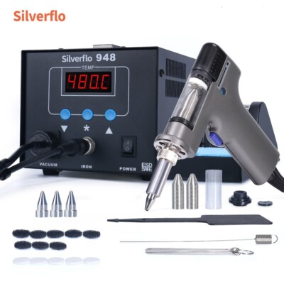 #ad 90W Desoldering Station Vacuum Soldering Iron Suction Tin Gun rework Station Kit $119.99