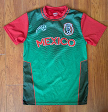 Fast Action Replica MEXICO SOCCER JERSEY Sz M Futbol Green Red Polyester FLAW