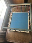Vintage Wooden Doll Playpen With Roller Wheels 17 X 19.5 X 10.5 — photo 1